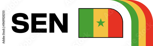 senegal Football Flag Badge