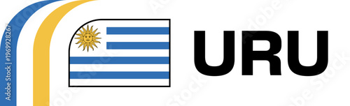uruguay Football Flag Badge