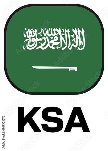 saudi arabia Tournament Flag Badge