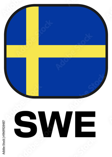 sweden Tournament Flag Badge