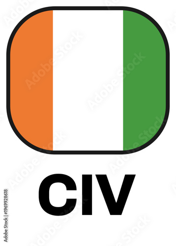 cote d ivore Tournament Flag Badge