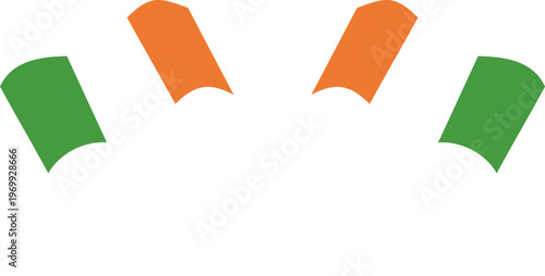 cote d ivore Crossed Waving Flags