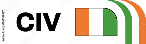 cote d ivore Football Flag Badge