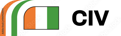 cote d ivore Football Flag Badge