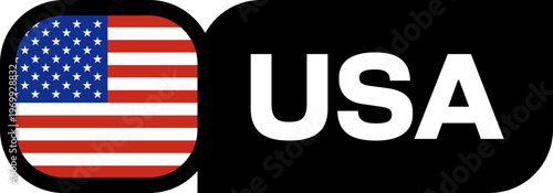 usa Flag Tournament Badge