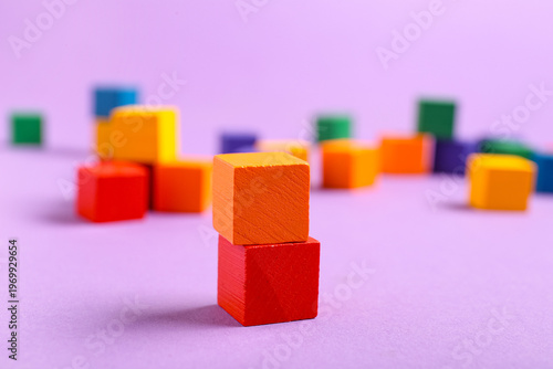 Colorful building cubes on ...