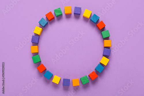 Frame made of colorful buil...