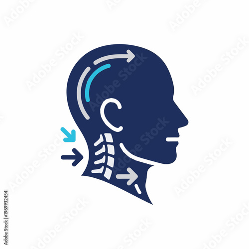Chiropractor neck therapy vector illustration for spinal health and care