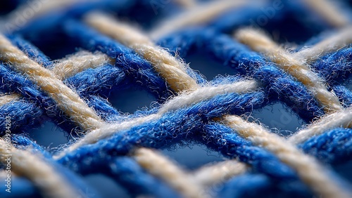 Woven synthetic microfiber cloth extreme macro showing detailed textile structure and fabric pattern for material background