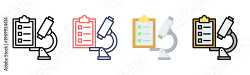 Analysis icon set multiple style collection