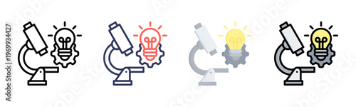 Innovation icon set multiple style collection