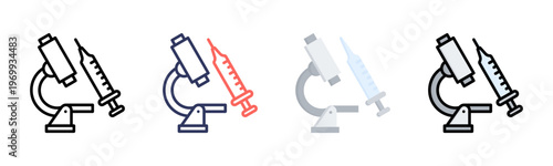 Medical icon set multiple style collection