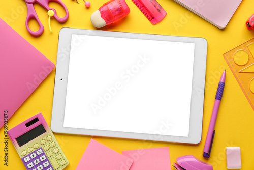Set of school stationery wi...