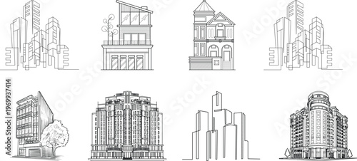 A vector set of church