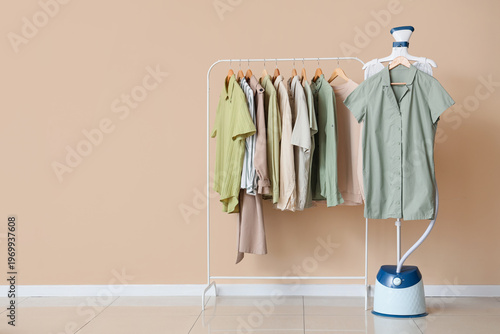 Modern steamer and rack of ...