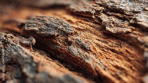 Tree bark ridge pattern macro with cracked wood texture and warm natural surface detail for organic background
