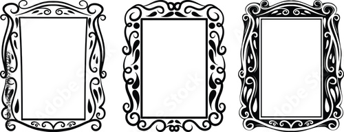 set of ornate frames for design