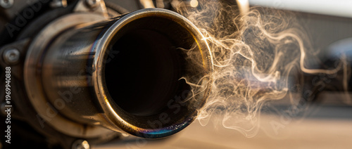 Cinematic 4K Extreme Macro of Jet Engine Exhaust with Heat Distortion