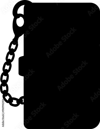 Silhouette clutch wallet with chain