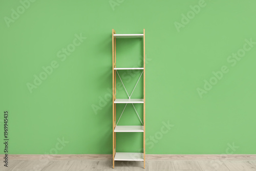 Empty shelving unit near gr...
