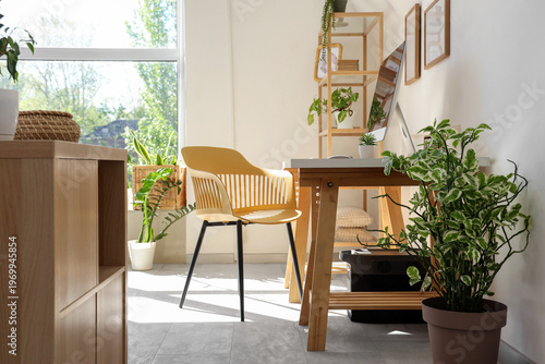 Interior of light office wi...