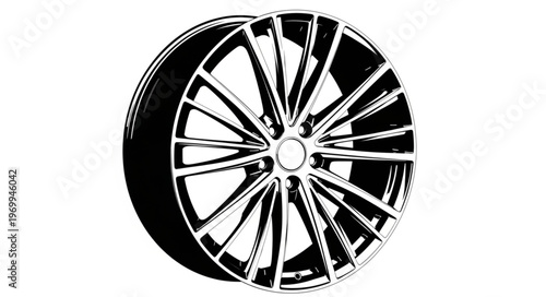 Car Wheel Closeup View.