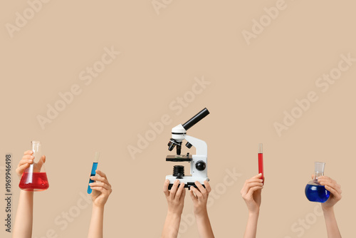 Female hands with modern mi...