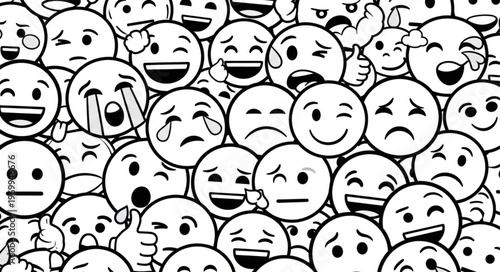 Collection of Various Emoji Faces.