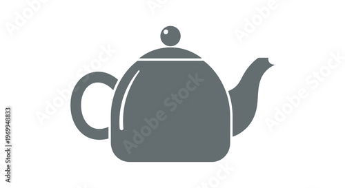 Gray Teapot Icon.
