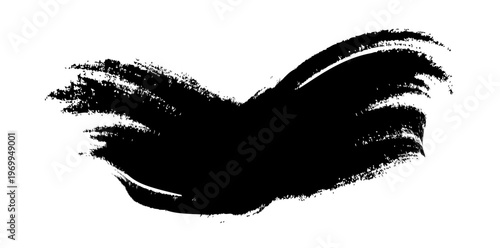 Black stroke of paint brush