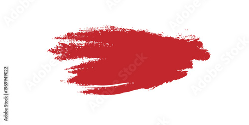 Abstract red paint brush stroke