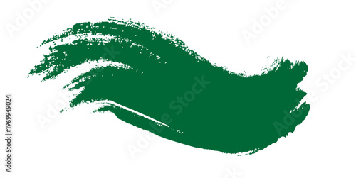 Grunge badge brush, hand drawn green paint brush