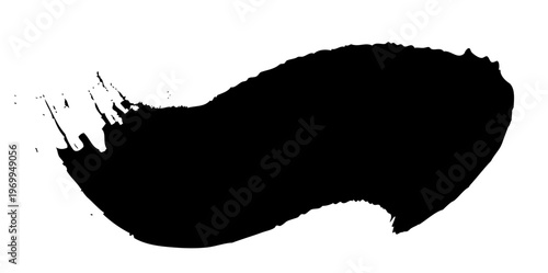 Black ink brush stroke