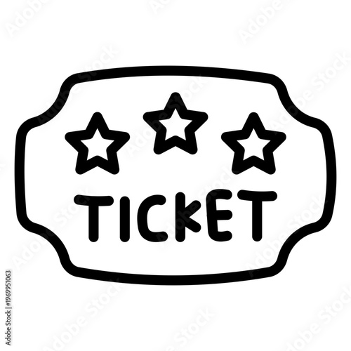 A unique design icon of ticket 