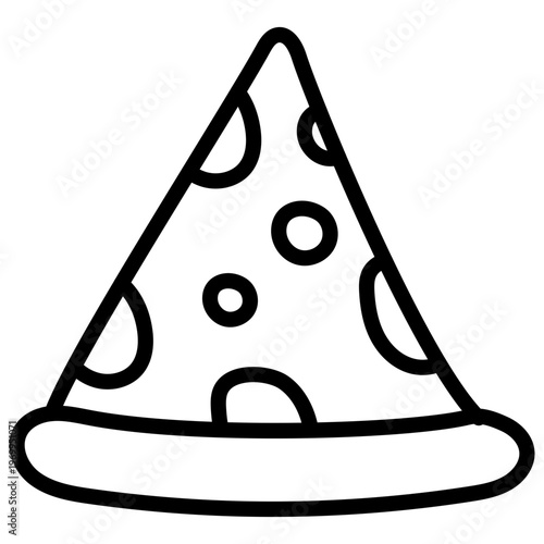 Editable design icon of pizza slice