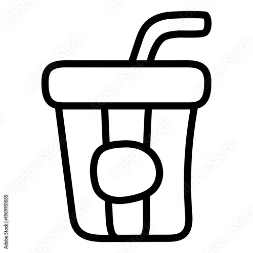 An editable design icon of takeaway drink 