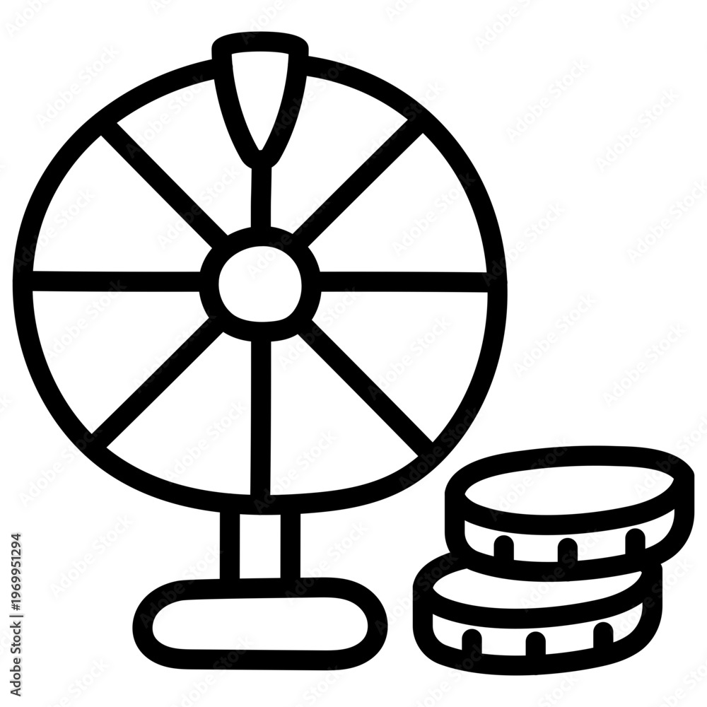 Naklejka premium Premium download icon of fortune wheel