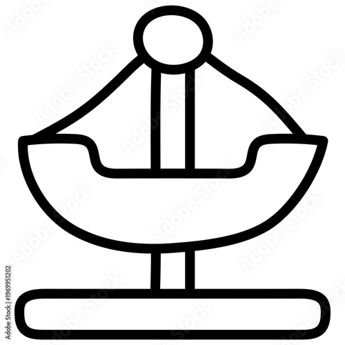 A unique design icon of ship swing 