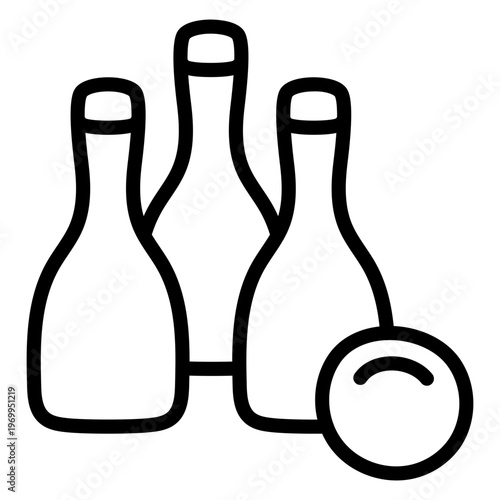 Skittles showcasing concept of bowling game