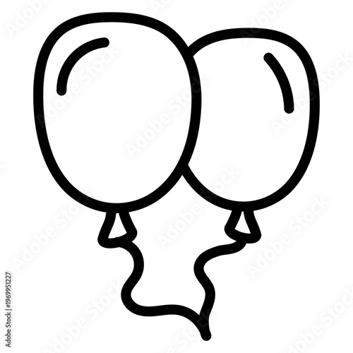 Modern design icon of party balloons