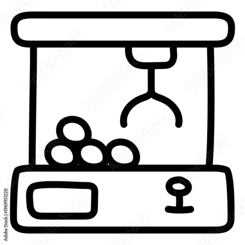 Trendy design icon of claw machine 