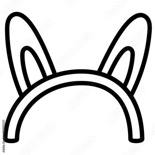 Modern design icon of bunny headband 