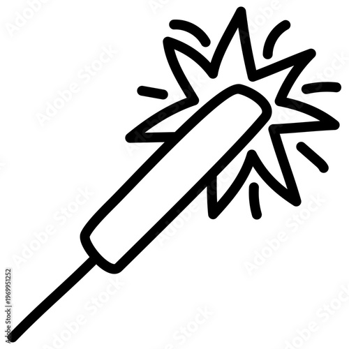 A beautiful design icon of sparkler 
