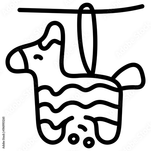 A beautiful design icon of donkey pinata