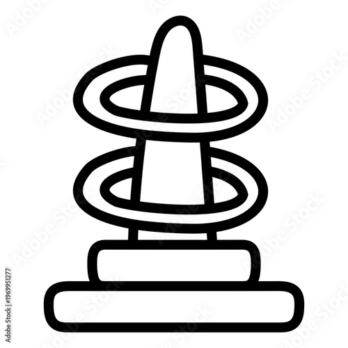 Creative design icon of ring toss
