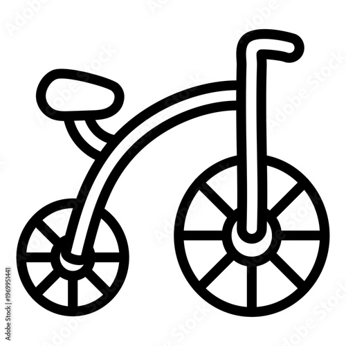 A unique design icon of circus bicycle 