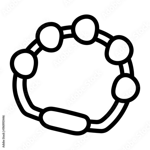 A beautiful design icon of tambourine 