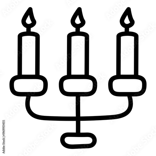Unique design icon of chandelier 