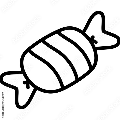 A unique design icon of wrapped toffee 