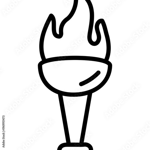 Perfect design icon of vintage torch 